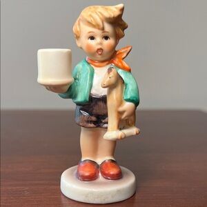 Vintage Goebel West Germany Hummel Boy With Horse Figurine Candleholder 117 3.5"